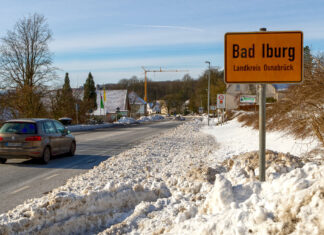 Ortseingang Bad Iburg im Winter, Foto: Dieter Reinhard