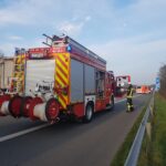 Unfall mit LKW, PKW und Transporter auf der Autobahn 30 Richtung Osnabrück