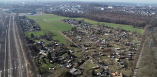 Luftbild des Gebiets in der Gartlage. / Foto: Stadt Osnabrück, Sergej Tissen.