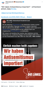 "Wir haben Antisemitismus importiert": Linke Kreisverband Osnabrück-Land sorgt deutschlandweit für Aufsehen - und erntet heftige Kritik