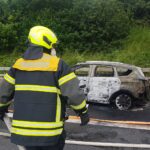 PKW brennt auf Autobahn A30 bei Osnabrück aus