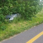 Auto verkeilt sich in Busch an der Autobahn A1 bei Bramsche