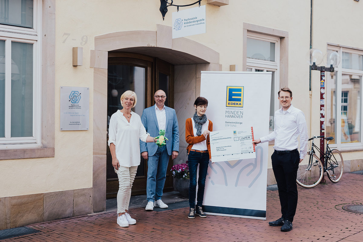 Gute Nachricht des Tages: EDEKA Minden-Hannover Stiftung spendet rund 5.340 Euro an Krebshilfe und Heilpädagogische Hilfe in Osnabrück