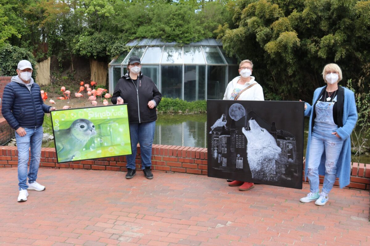 Einzigartige Osnabrücker Zoobilder versteigert: Künstlerin Babara Kleinerüschkamp hilft den Tieren im Zoo