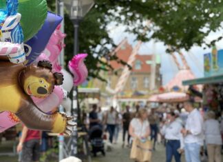 Schausteller in der Osnabrücker Innenstadt