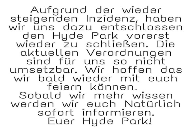 Inzidenzen beeinflussen Osnabrücker Nachtleben: Alando nur noch für Geimpfte und Genesene - Hyde Park schließt wieder