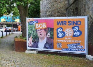 Umstrittenes Wahlplakat des BOB