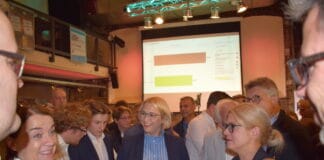 Katharina Pötter auf der Wahlparty am 26.09.2021