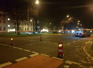 Abgesperrte Unfallstelle