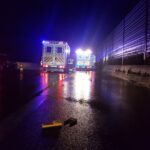 PKW-Kollision im Regen auf der Autobahn A30