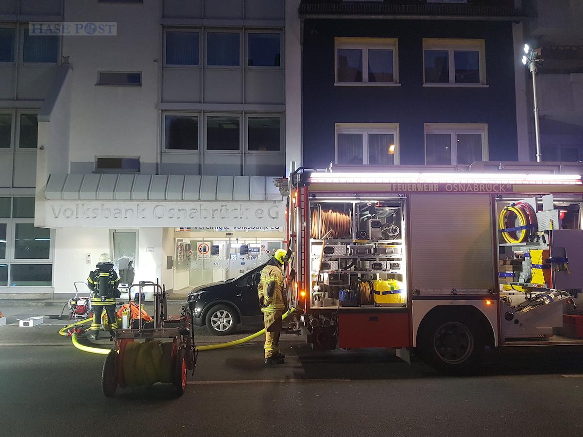Brand in der ehemaligen Volksbank in der Johannisstraße, Foto: Westermann