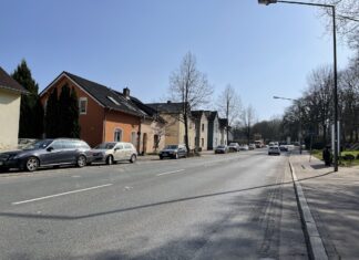 Zweiter Bauabschnitt der Rheiner Landstraße