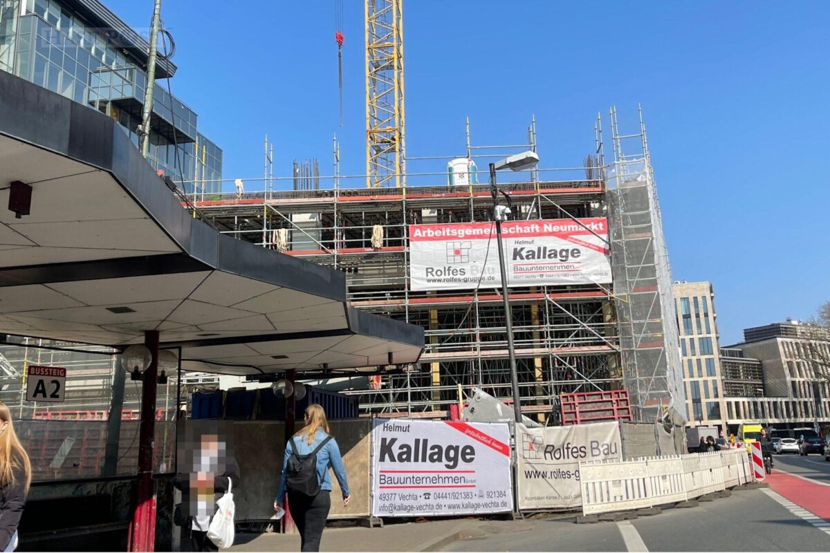 Ende in Sicht: Arbeiten am Baulos 2 auf dem Osnabrücker Neumarkt sollen im kommenden Jahr abgeschlossen sein