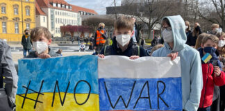 Schülerdemo gegen Putins Krieg, Osnabrück 30.03.2022