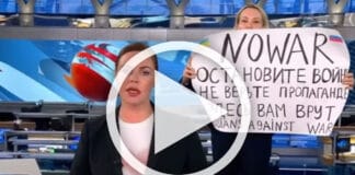Video: Redakteurin unterbricht russische Nachrichtensendung mit Friedensbotschaft