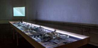 EMAF Exhibition ‘The thing is`, Installation: ‘Op-Film: An Archaeology of Optics` by Louis Henderson & Filipa César / Foto: Angela von Brill