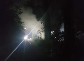 Feuer im Wald, Rauchwolke in Osnabrück-Sonnenhügel Feuer im Wald, Rauchwolke in Osnabrück-Sonnenhügel