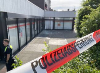Die Polizei hat den gesprengten Bereich abgesperrt. / Foto: Pohlmann