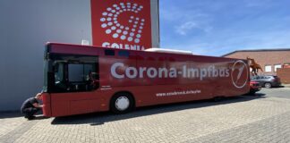 Mit seinem auffälligen Design ist der Corona-Impfbus der Stadt Osnabrück sofort zu erkennen. / Foto: Stadt Osnabrück