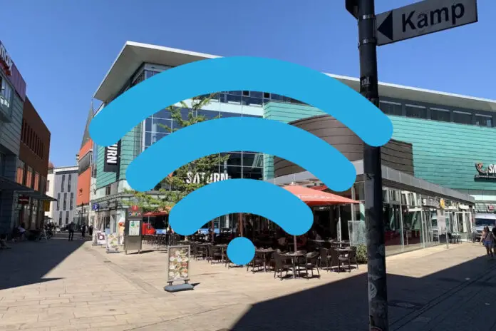 Auch an der Kamp-Promenade gibt es nun freies WLAN. / Foto: Guss