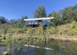 Urlaub in Osnabrück: Basislager Piesberg startet wieder vom 12. bis zum 21. August Der Ideenwaggon auf der Vosslinke: Er ist Dreh- und Angelpunkt des Basislager Piesberg. / Foto: Schulte