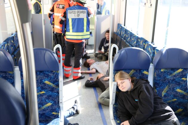 Großübung eines Zugunfalls im Landkreis Osnabrück