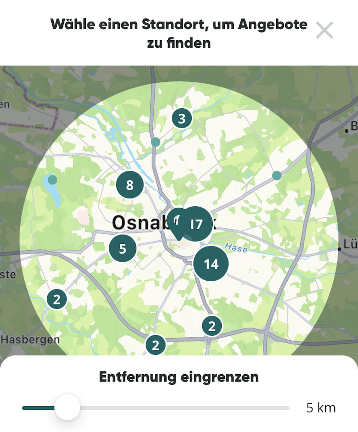 An 45 Stellen können regelmäßig sogenannte Magic Bags in Osnabrück abgeholt werden. / Screenshot