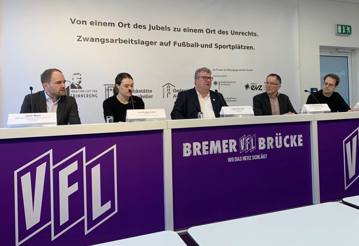 VfL-Präsident Holger Elixmann kündigt die Unterstützung des Osnabrückers an. / Foto: Guss