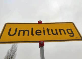 Umleitung Schild