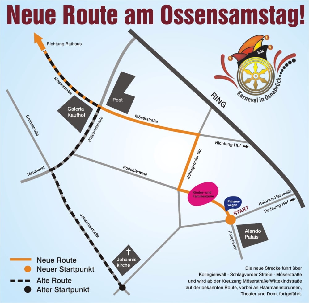 Start und Route Ossensamstag 2023