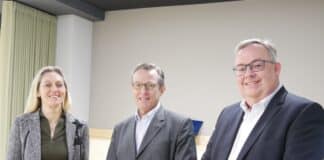 Der Vorstand der Sparkasse Osnabrück: Nancy Plaßmann, Johannes Hartig (Vorsitzender) und André Schüller (vlnr)
