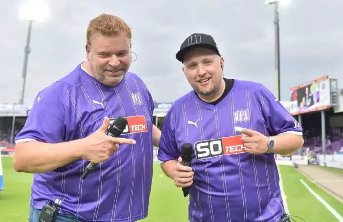 VfL Stadionsprecher Carsten Thye und Matthias Wellbrock