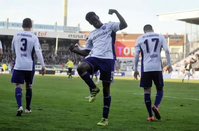 Kwasi Okyere Wriedt spielte bereits in der Saison 2016/17 für den VfL Osnabrück. (Screenhsot Instagram)