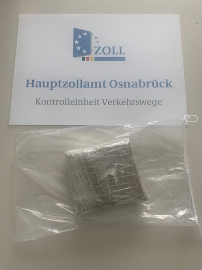 570 Gramm Kokain entdeckten die Zöllner. / Foto: Hauptzollamt Osnabrück