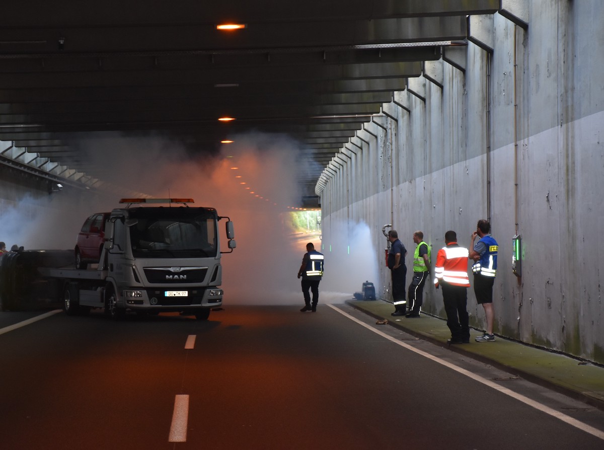 Übung eines Katastrophen-Szenarios im Autobahn-Tunnel der A33 in Dissen