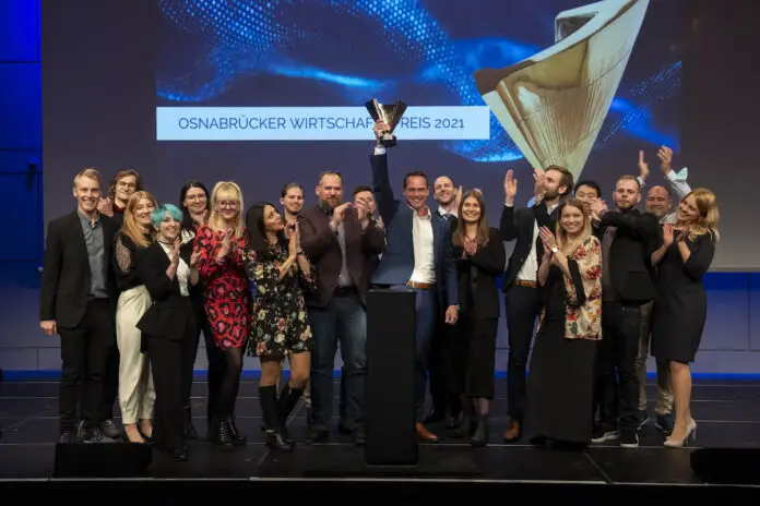 2021 konnte sich das Osnabrücker IT-Unternehmen LMIS AG über den Sieg freuen. / Foto: WFO 2021 konnte sich das Osnabrücker IT-Unternehmen LMIS AG über den Sieg freuen. / Foto: WFO