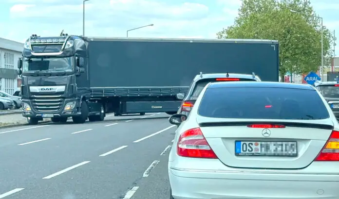 Ladeverkehr an der Pagenstecherstraße, Osnabrück.