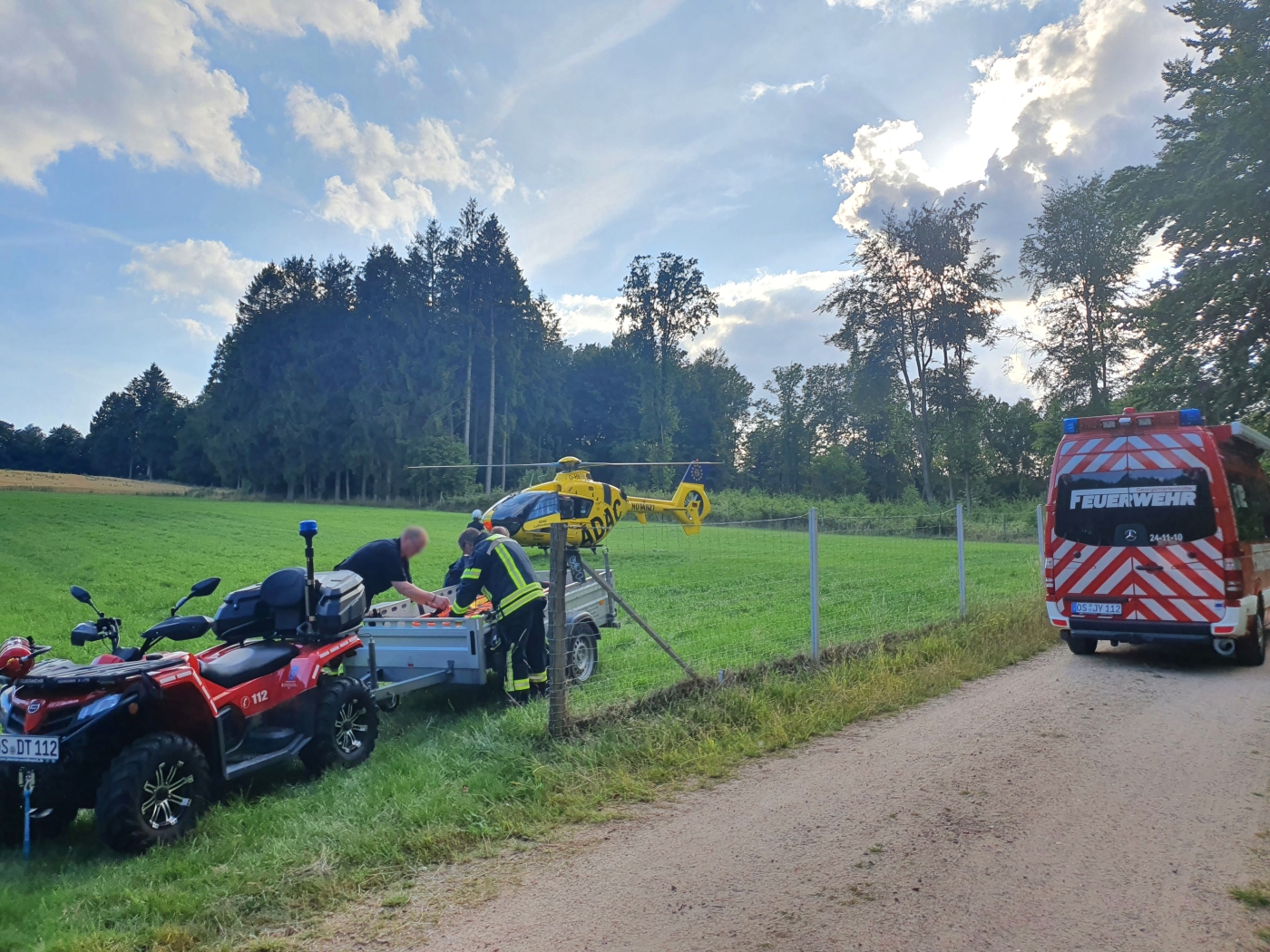 Radfahrer stürzt in Wald bei Hagen und wird schwer verletzt