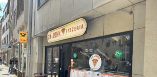Die Pizzeria Za John in der Bierstraße Osnabrück.