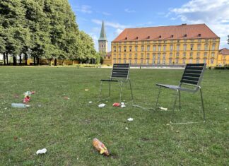 Müll im Osnabrücker Schlossgarten. / Foto: Pohlmann