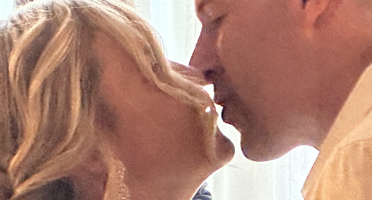 Beweisfoto: der erste Kuss als Eheleute Färber