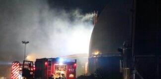 Brand an einer Biogasanlage in Glandorf, Landkreis Osnabrück