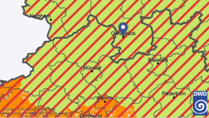 Unwetterwarnung Osnabrück