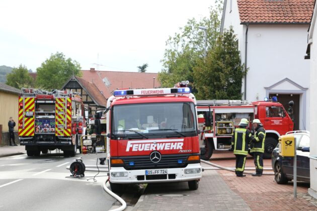 Zwei Verletzte - Feuer in KFZ-Werkstatt in Bad Essen