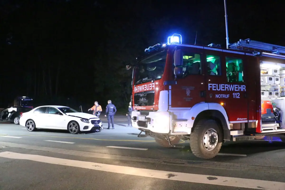 Einmündung an Unfallstelle