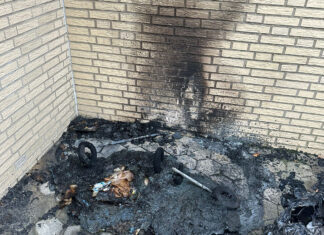 Mülltonne Feuer in Hellern / Foto: privat