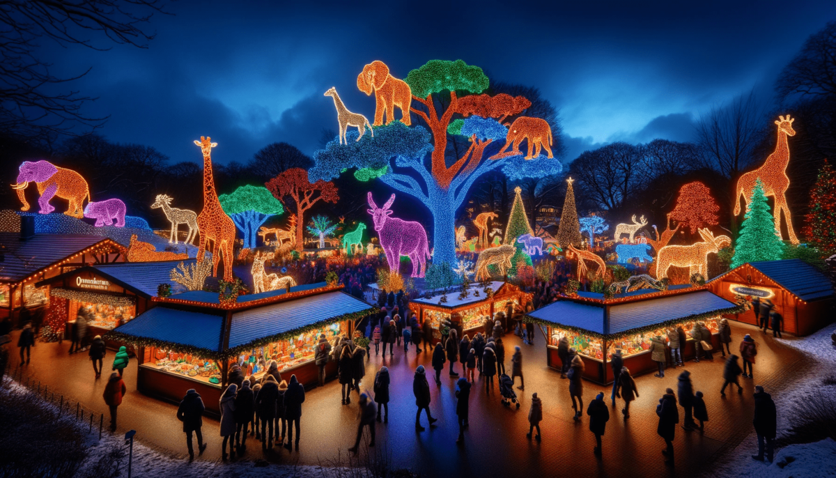 Zoo-Lights und Weihnachtsmarkt im Zoo Osnabrück - aus KI-Perspetkive