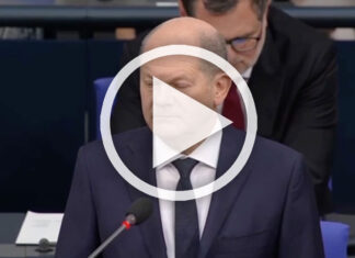 Olaf Scholz bei der Befragung durch MdB Middelberg am 16.11.2023