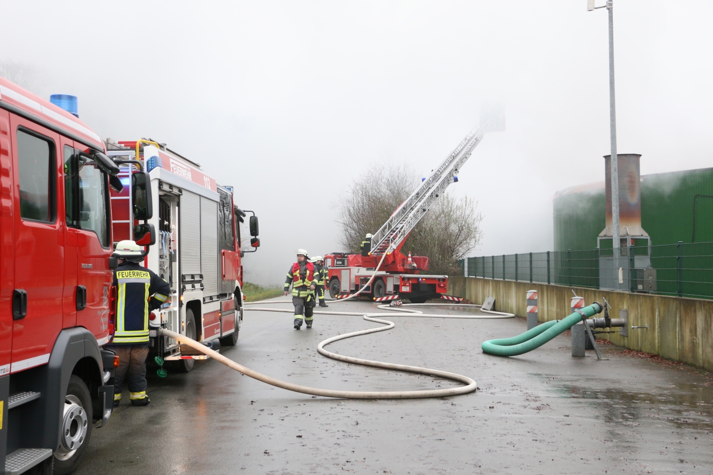 Brand in Biogasanlage in Melle, mehrere Feuerwehren im Einsatz