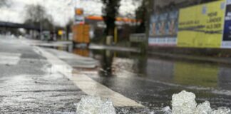 Hochwasser an der Mindener Straße am 25.12.2023 / Foto: Pohlmann